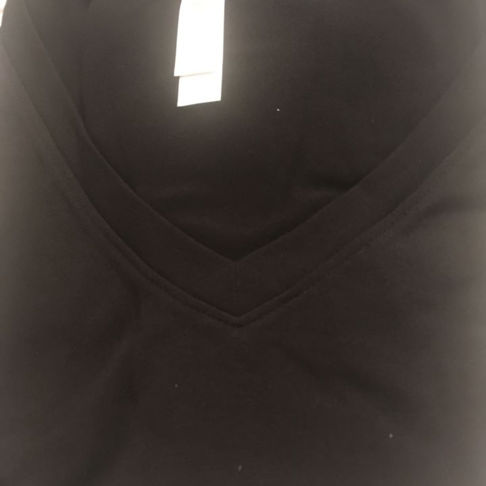 LuLaRoe Christy T-Shirt V-Neck Solid Black NWT